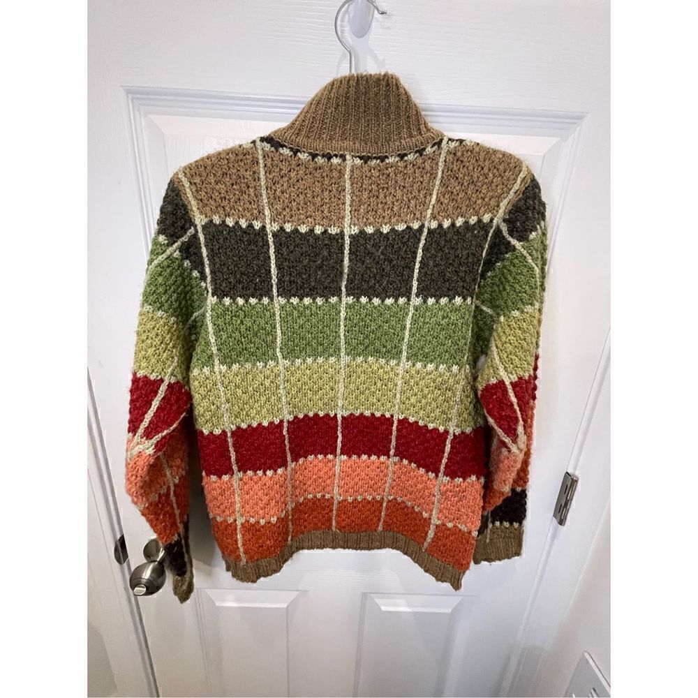 Dressbarn women’s small sweater cardigan patchwork - Picture 2 of 7